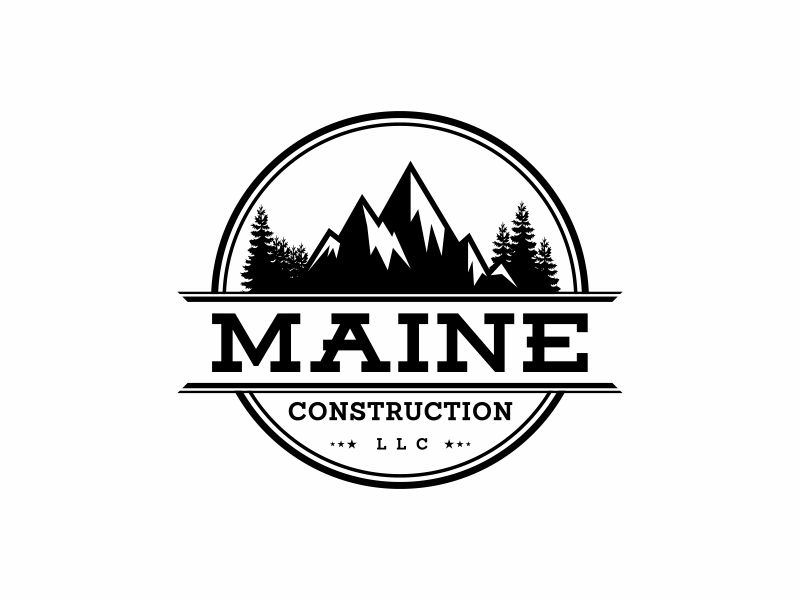 Maine Construction LLC logo design by DiDdzin