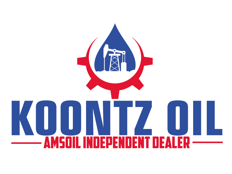 KOONTZ OIL  AMSOIL INDEPENDENT DEALER logo design by ElonStark