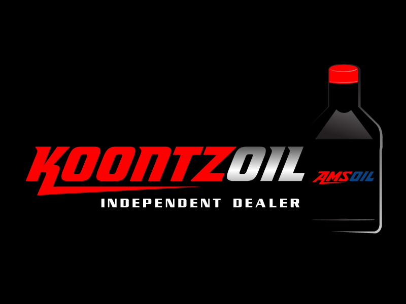 KOONTZ OIL  AMSOIL INDEPENDENT DEALER logo design by maze