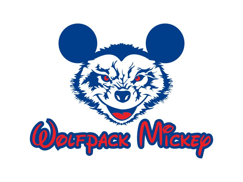 WOLFPACK MICKEY logo design by GassPoll