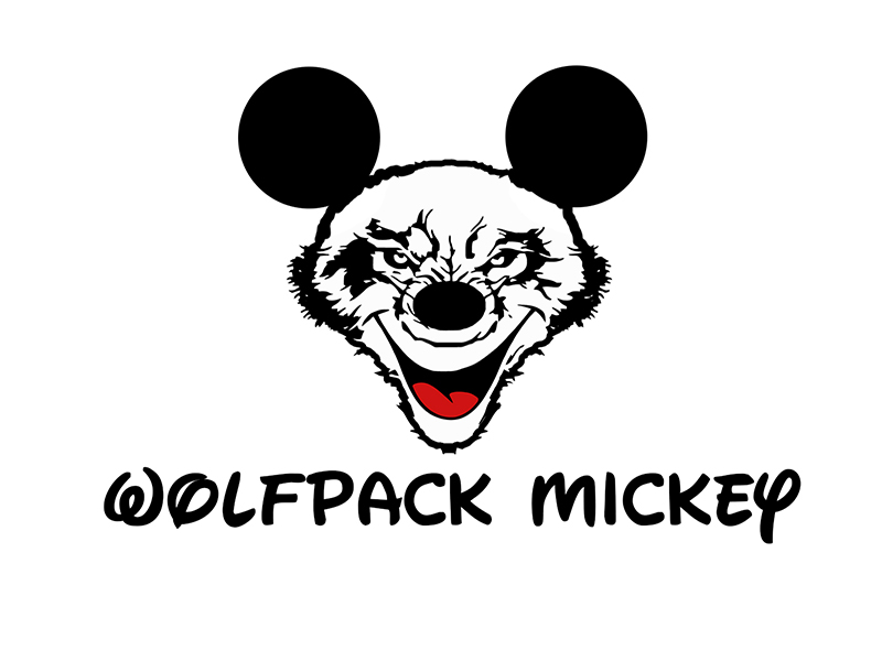 WOLFPACK MICKEY logo design by PrimalGraphics
