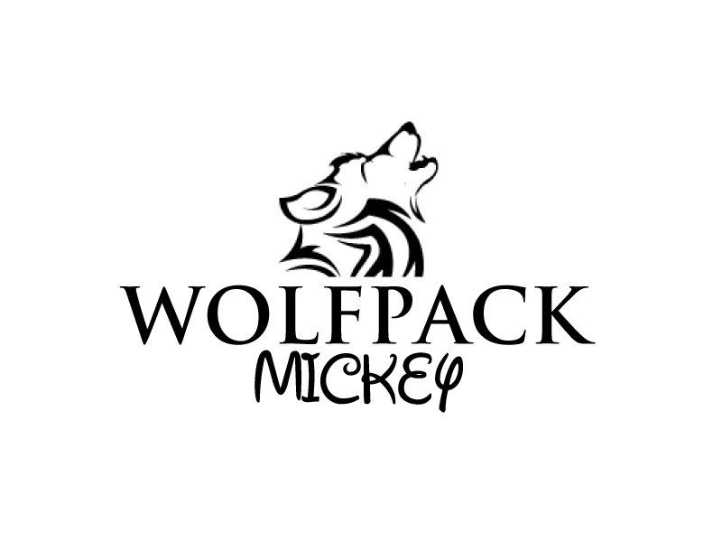 WOLFPACK MICKEY logo design by ElonStark