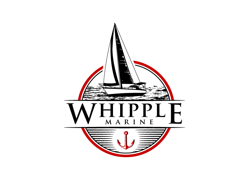 Whipple Marine logo design by NadeIlakes
