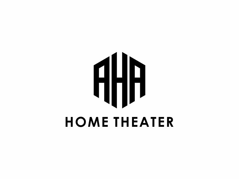 AHA Home Theater logo design by ora_creative