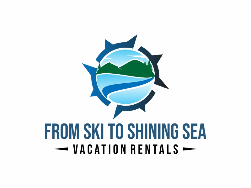 "From Ski to Shining Sea" Vacation Rentals logo design by Greenlight
