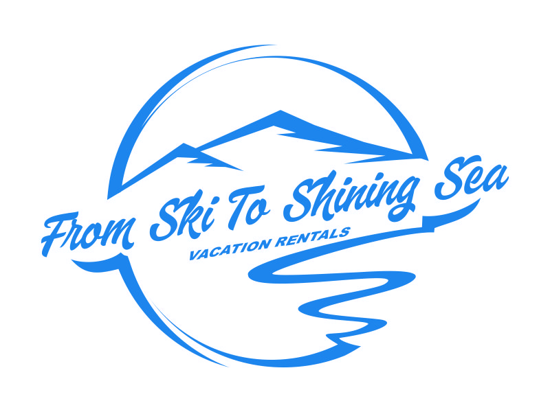 "From Ski to Shining Sea" Vacation Rentals logo design by Jade