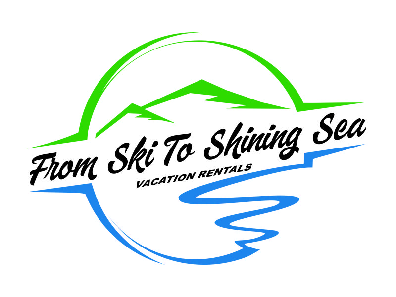 "From Ski to Shining Sea" Vacation Rentals logo design by Jade