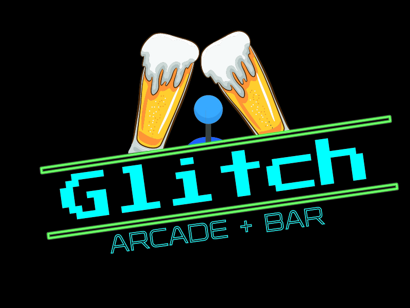 Glitch Arcade logo design by Carli
