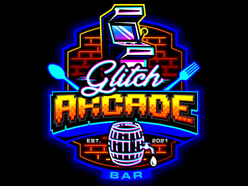 Glitch Arcade logo design by REDCROW