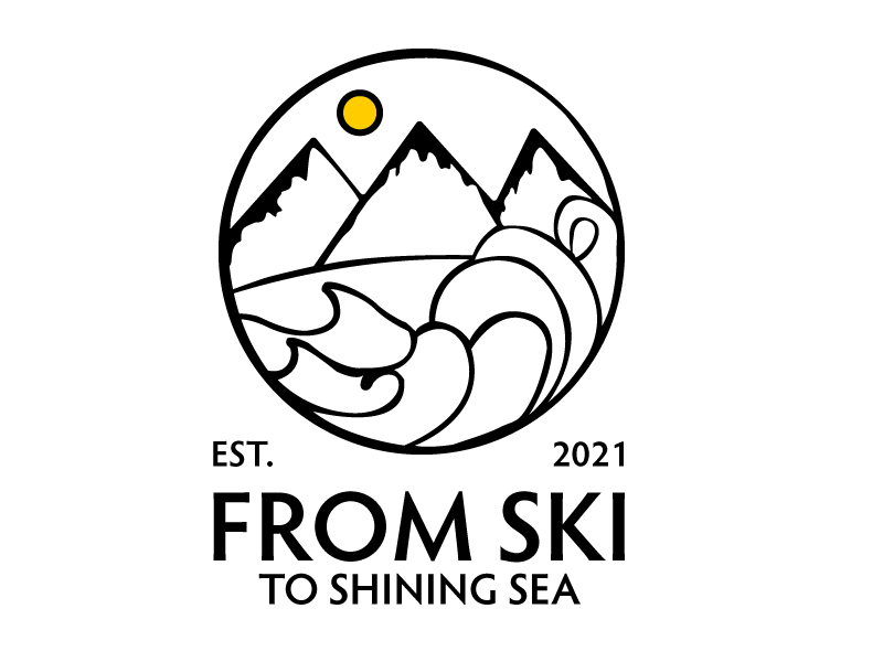 "From Ski to Shining Sea" Vacation Rentals logo design by gearfx