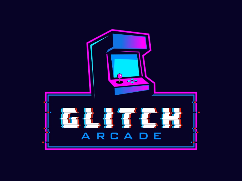 Glitch Arcade logo design by rizuki