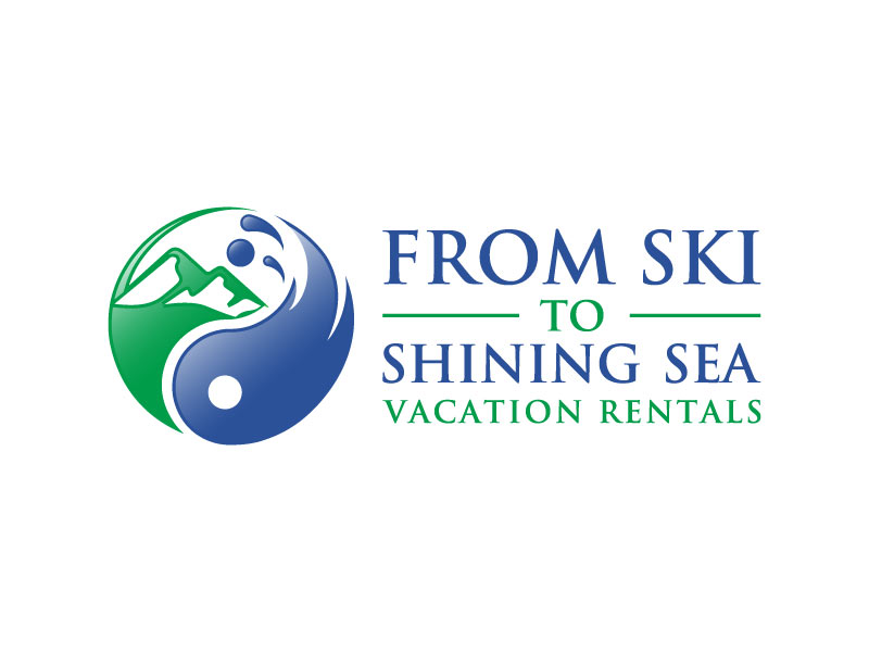 "From Ski to Shining Sea" Vacation Rentals logo design by pixalrahul