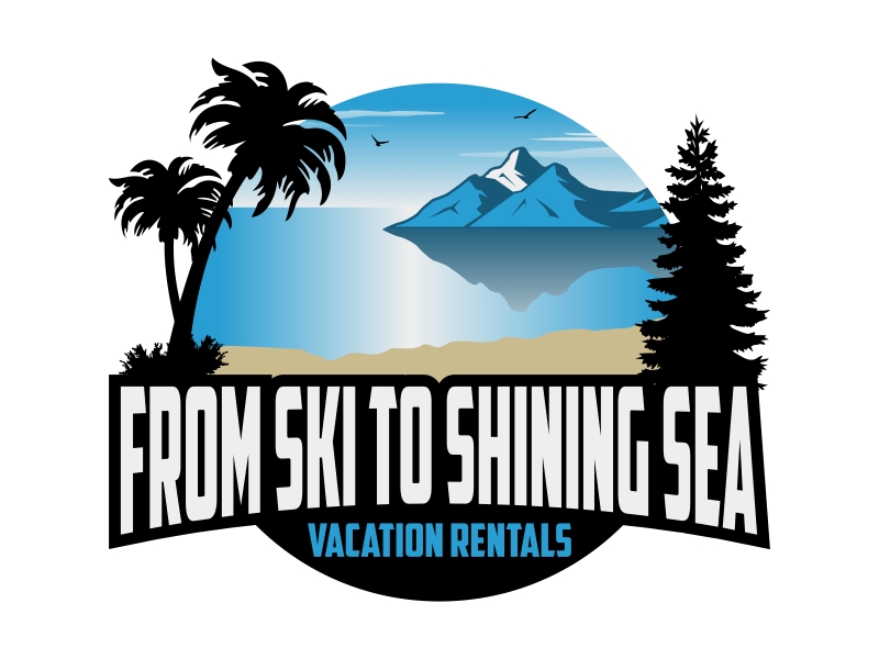 "From Ski to Shining Sea" Vacation Rentals logo design by Kruger