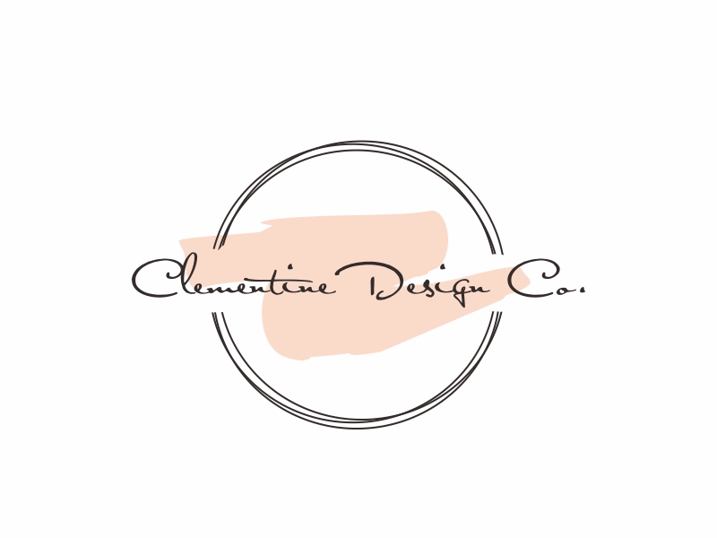 Clementine Design Co. logo design by Greenlight