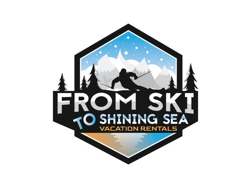 "From Ski to Shining Sea" Vacation Rentals logo design by Shailesh