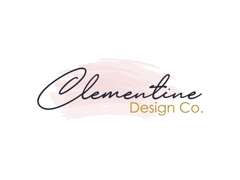 Clementine Design Co. logo design by GassPoll