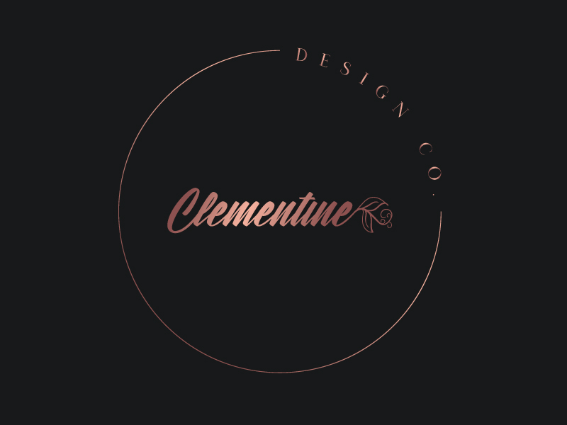 Clementine Design Co. logo design by Sami Ur Rab