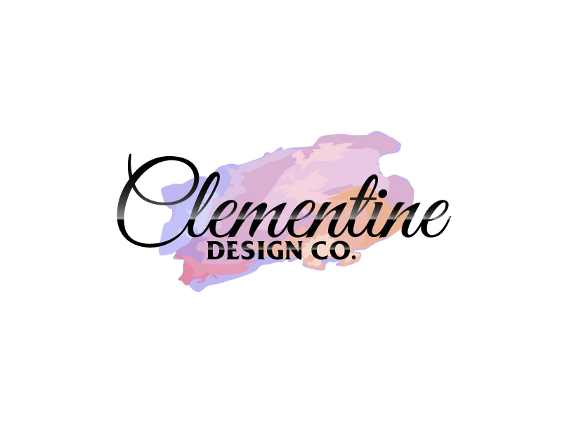 Clementine Design Co. logo design by ElonStark