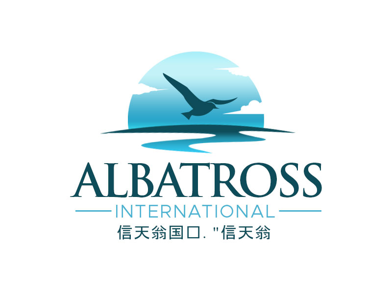 Albatross International 信天翁国际 logo design by kunejo