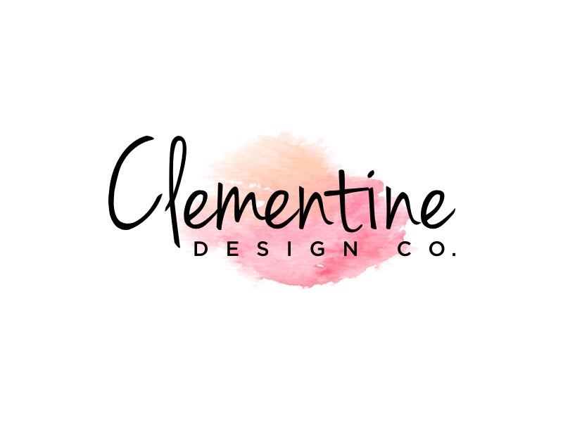 Clementine Design Co. logo design by GemahRipah