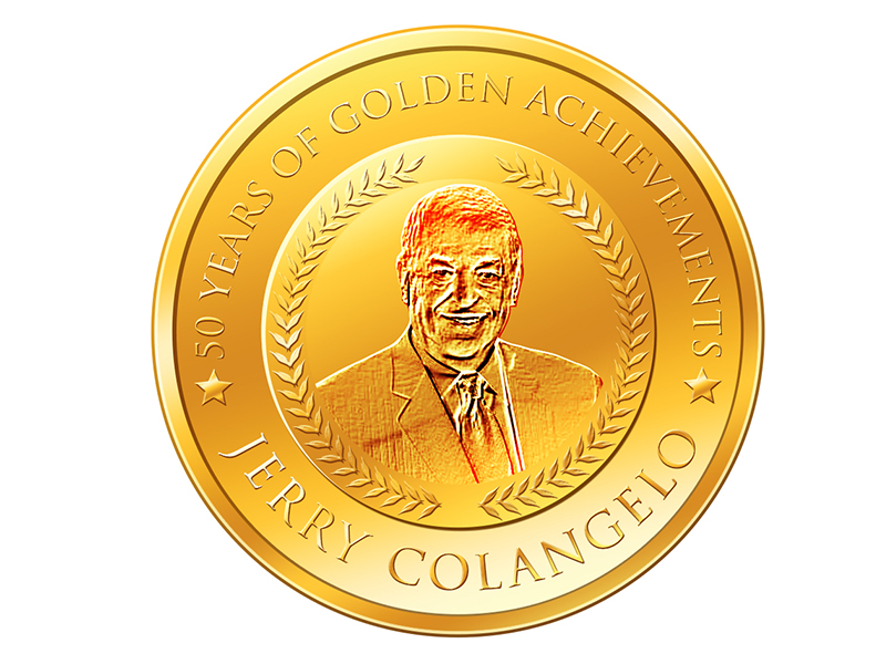 Jerry Colangelo 50 Years of Golden Achievements logo design by PrimalGraphics