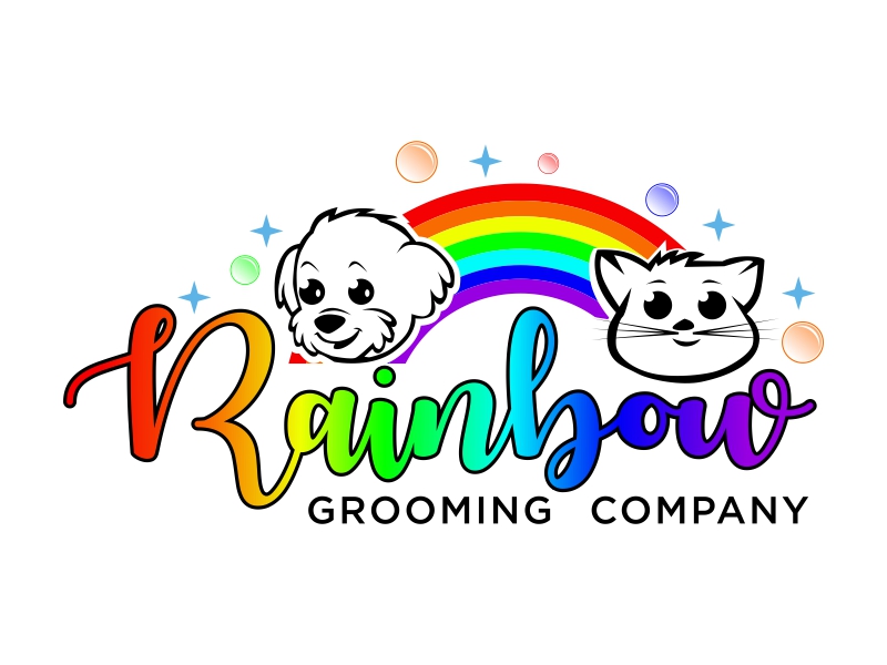 The Rainbow Grooming Company logo design by qqdesigns