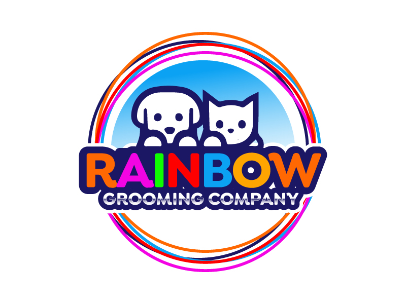 The Rainbow Grooming Company logo design by Erasedink