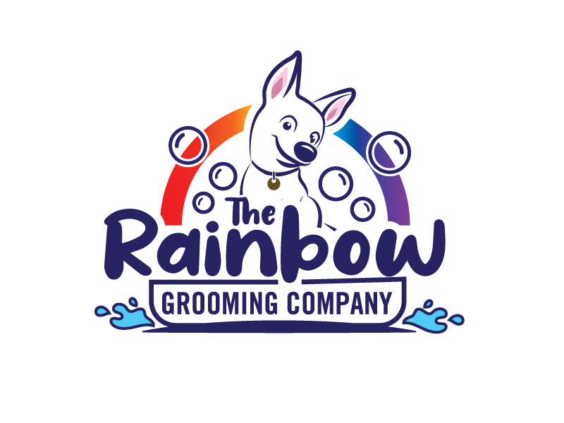The Rainbow Grooming Company logo design by Foxcody