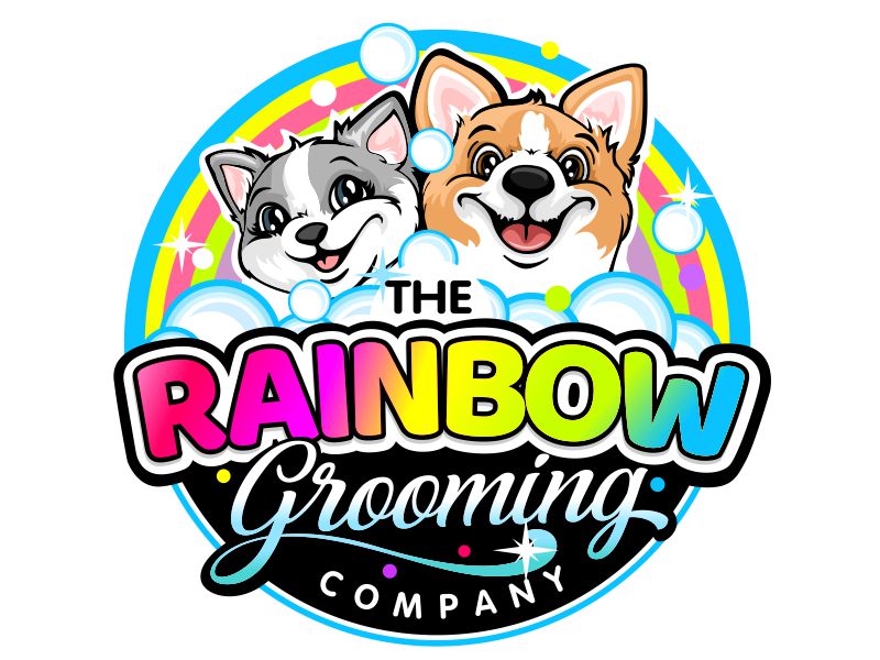 The Rainbow Grooming Company logo design by veron