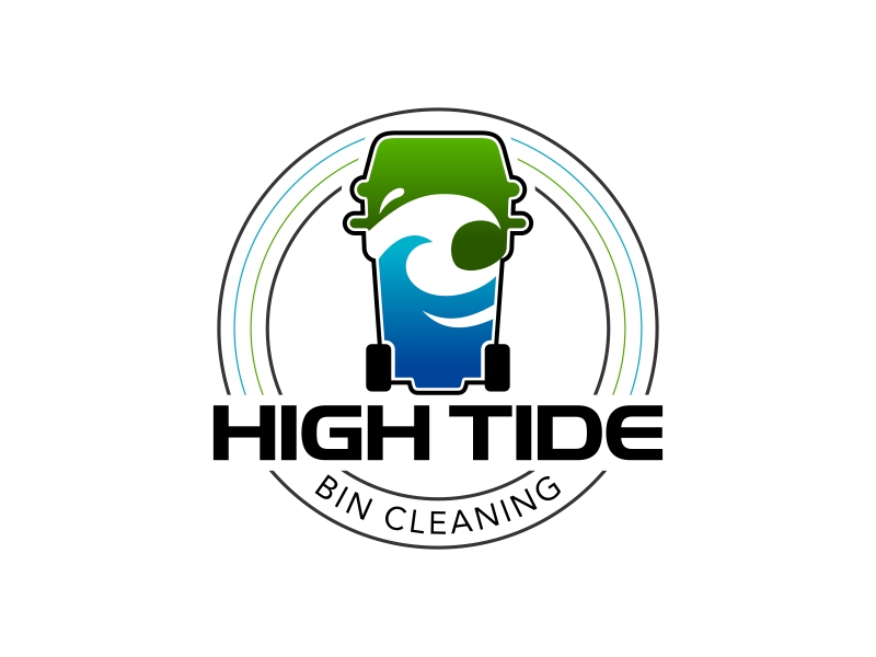 High Tide Bin Cleaning logo design by ingepro