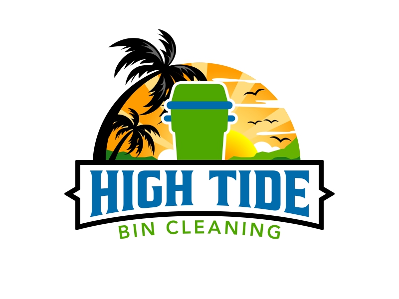 High Tide Bin Cleaning logo design by ingepro