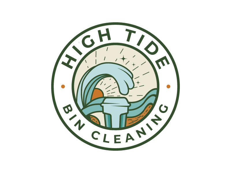 High Tide Bin Cleaning logo design by MUSANG