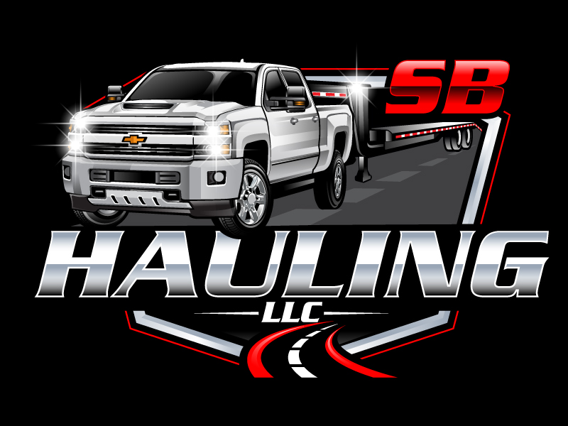 SB Hauling LLC logo design by Suvendu