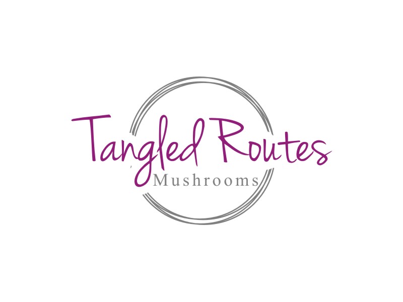 Tangled Routes Mushrooms logo design by Artomoro