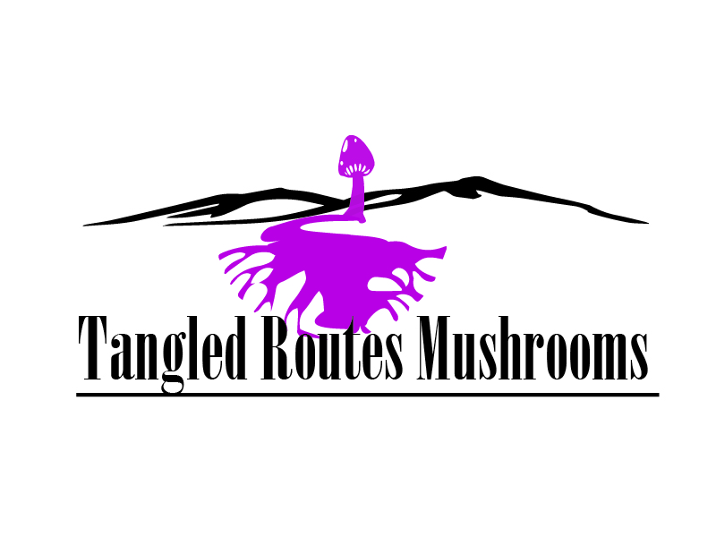 Tangled Routes Mushrooms logo design by gateout