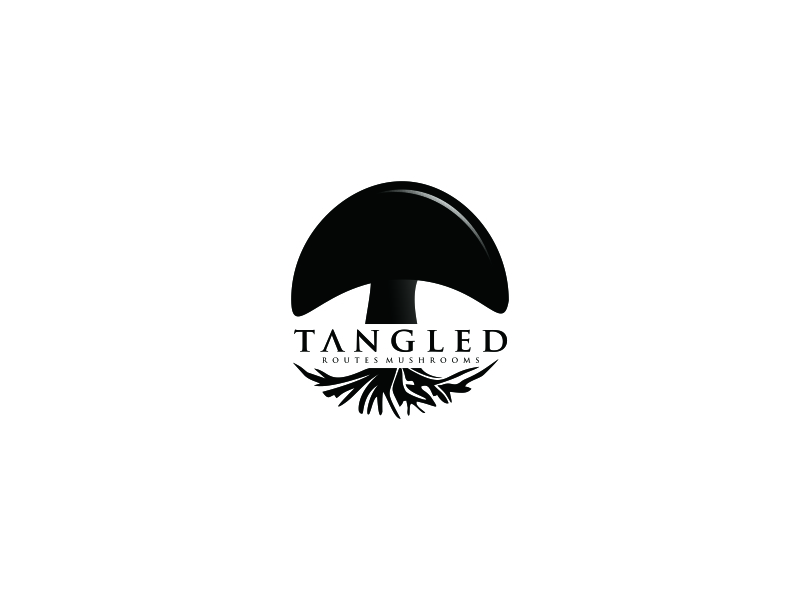 Tangled Routes Mushrooms logo design by Msinur