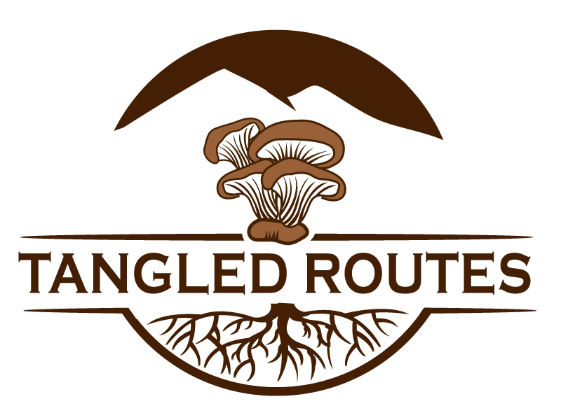 Tangled Routes Mushrooms logo design by PMG
