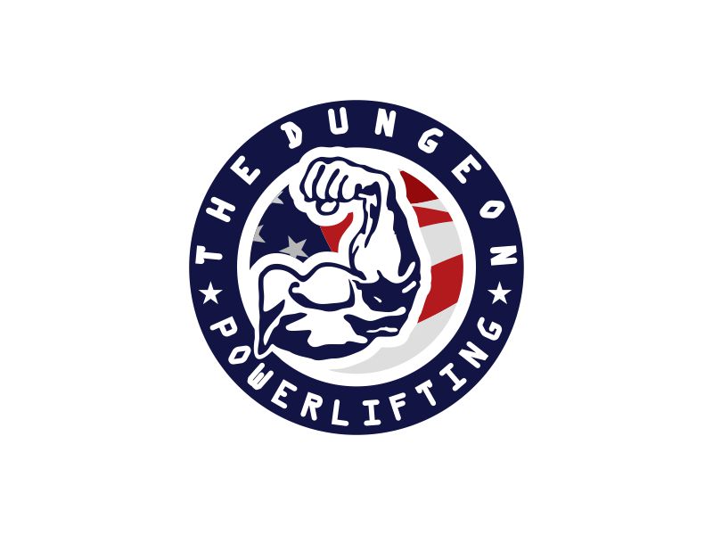 The Dungeon Powerlifting logo design by Akisaputra