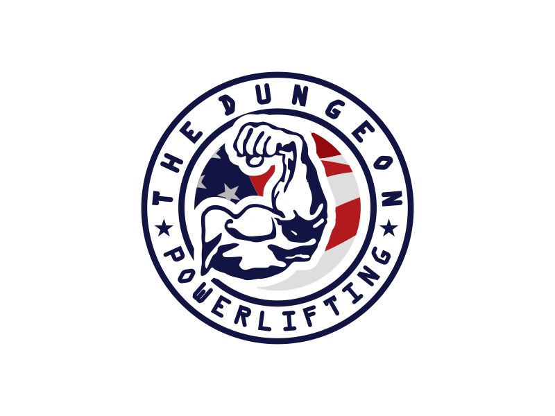 The Dungeon Powerlifting logo design by Akisaputra