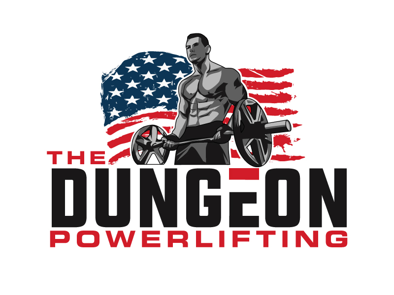 The Dungeon Powerlifting logo design by ElonStark