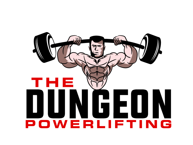 The Dungeon Powerlifting logo design by ElonStark