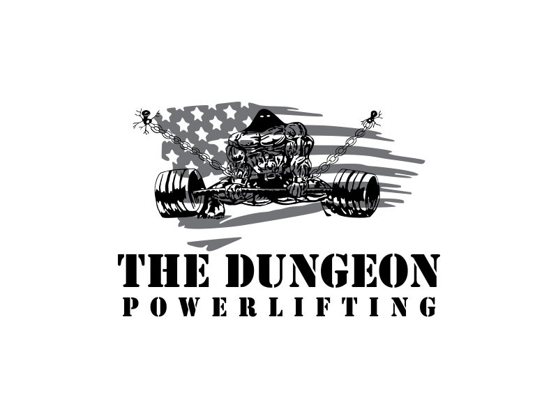 The Dungeon Powerlifting logo design by oke2angconcept