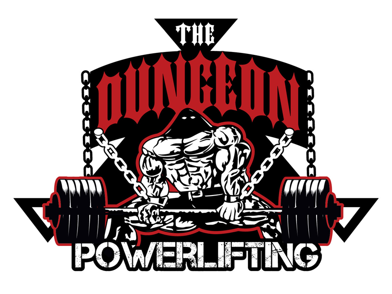 The Dungeon Powerlifting logo design by DreamLogoDesign