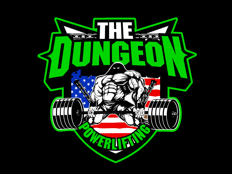 The Dungeon Powerlifting logo design by DreamLogoDesign