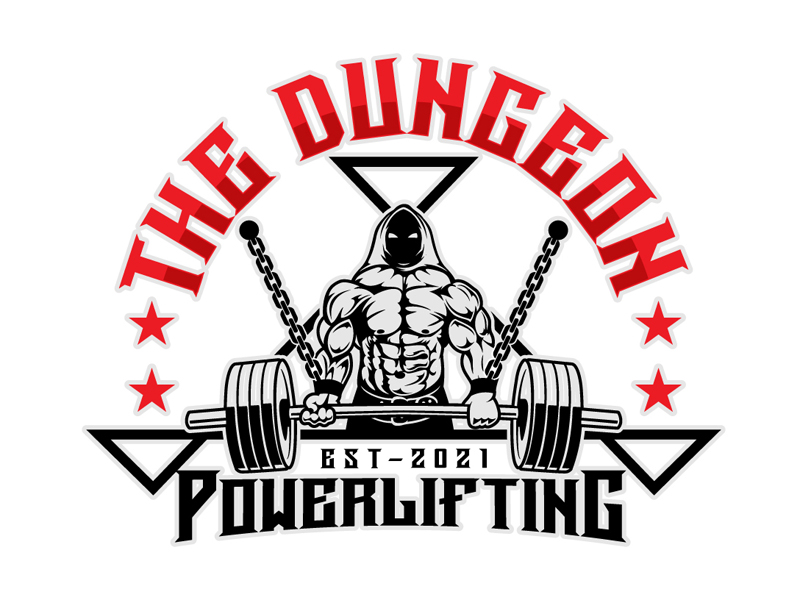 The Dungeon Powerlifting logo design by DreamLogoDesign