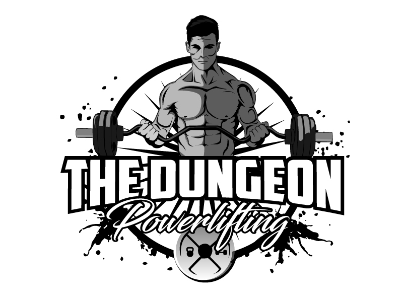The Dungeon Powerlifting logo design by ElonStark