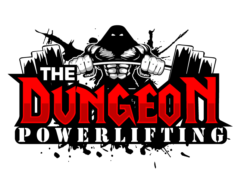 The Dungeon Powerlifting logo design by ElonStark