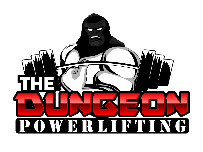 The Dungeon Powerlifting logo design by ElonStark
