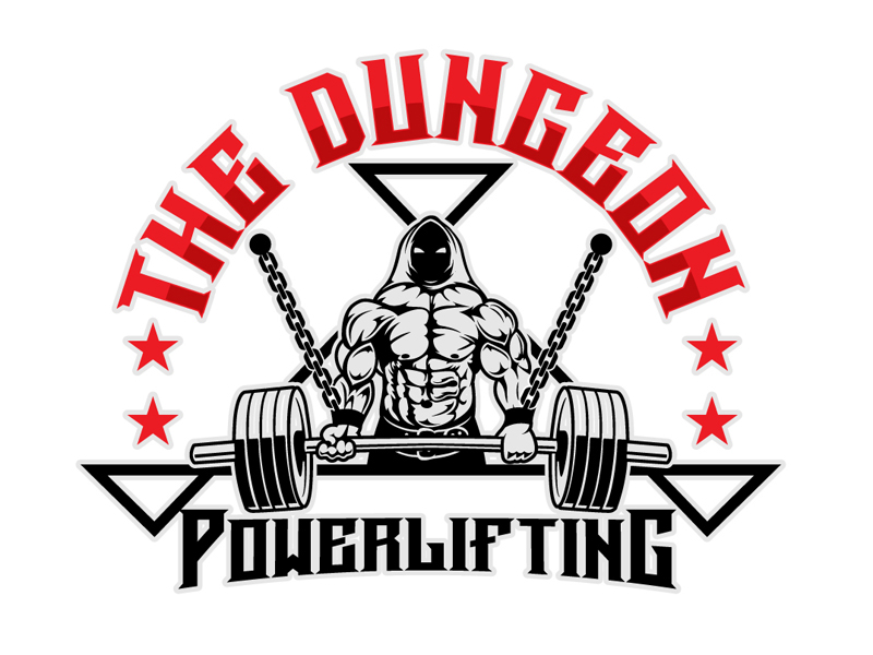 The Dungeon Powerlifting logo design by DreamLogoDesign