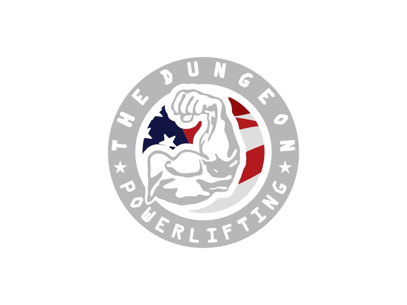 The Dungeon Powerlifting logo design by Akisaputra